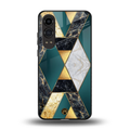 cadmium gold marble back phone cover | glass case for oneplus nord ce 4 lite