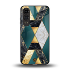 cadmium gold marble back phone cover | glass case for oneplus nord ce 4 lite