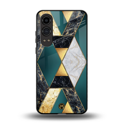 cadmium gold marble back phone cover | glass case for oneplus nord ce 4 lite
