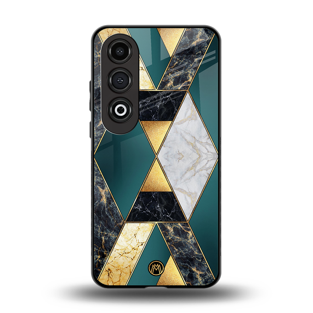 cadmium gold marble back phone cover | glass case for oneplus nord ce 4
