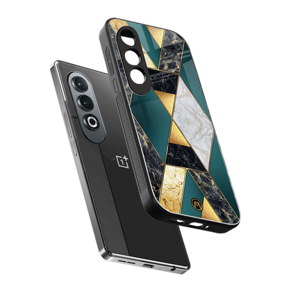 cadmium gold marble back phone cover | glass case for oneplus nord ce 4