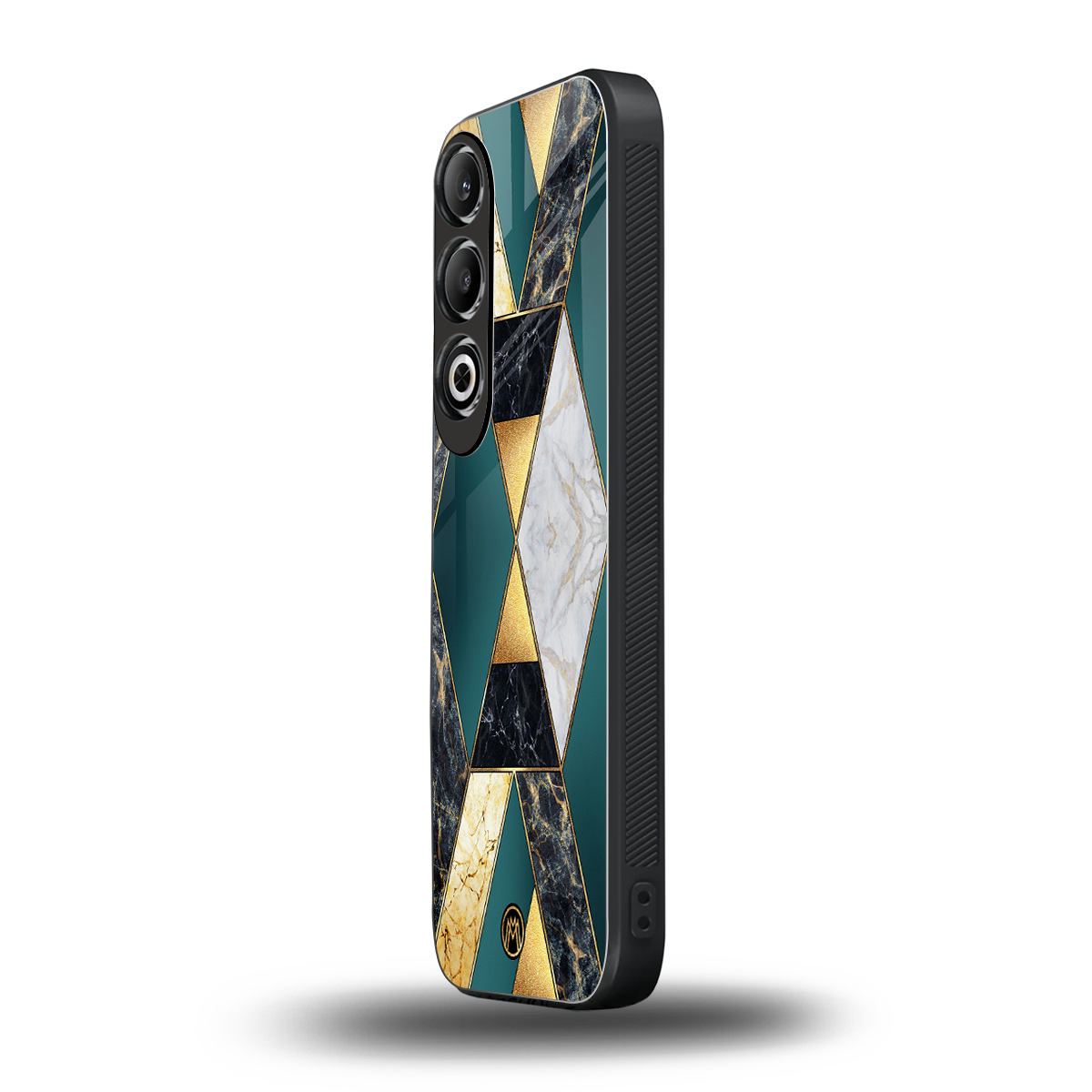 cadmium gold marble back phone cover | glass case for oneplus nord ce 4