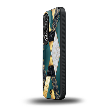 cadmium gold marble back phone cover | glass case for oneplus nord ce 4