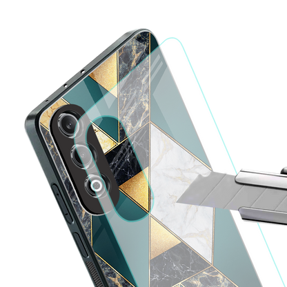 cadmium gold marble back phone cover | glass case for oneplus nord ce 4
