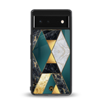 cadmium gold marble back phone cover | glass case for Google Pixel 6A
