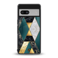 cadmium gold marble back phone cover | glass case for Google Pixel 7