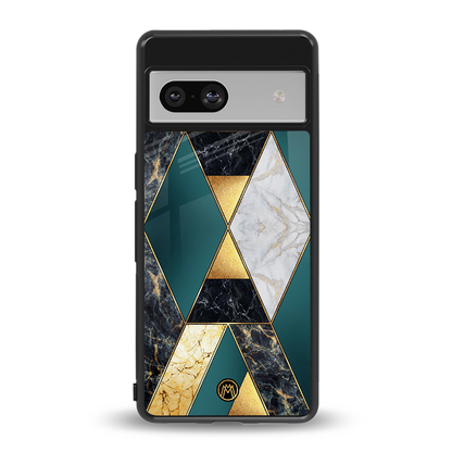 cadmium gold marble back phone cover | glass case for Google Pixel 7