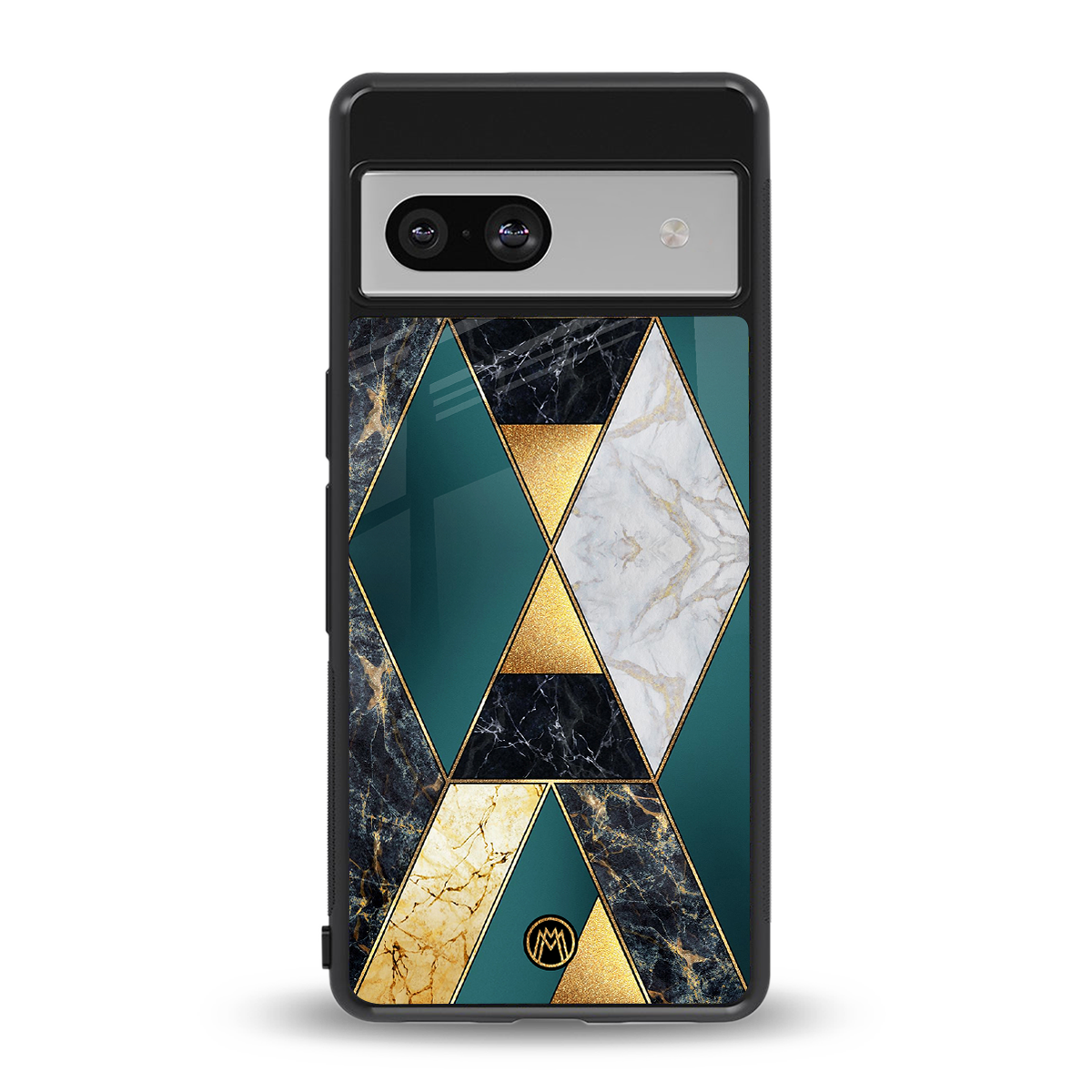 cadmium gold marble back phone cover | glass case for Google Pixel 7A