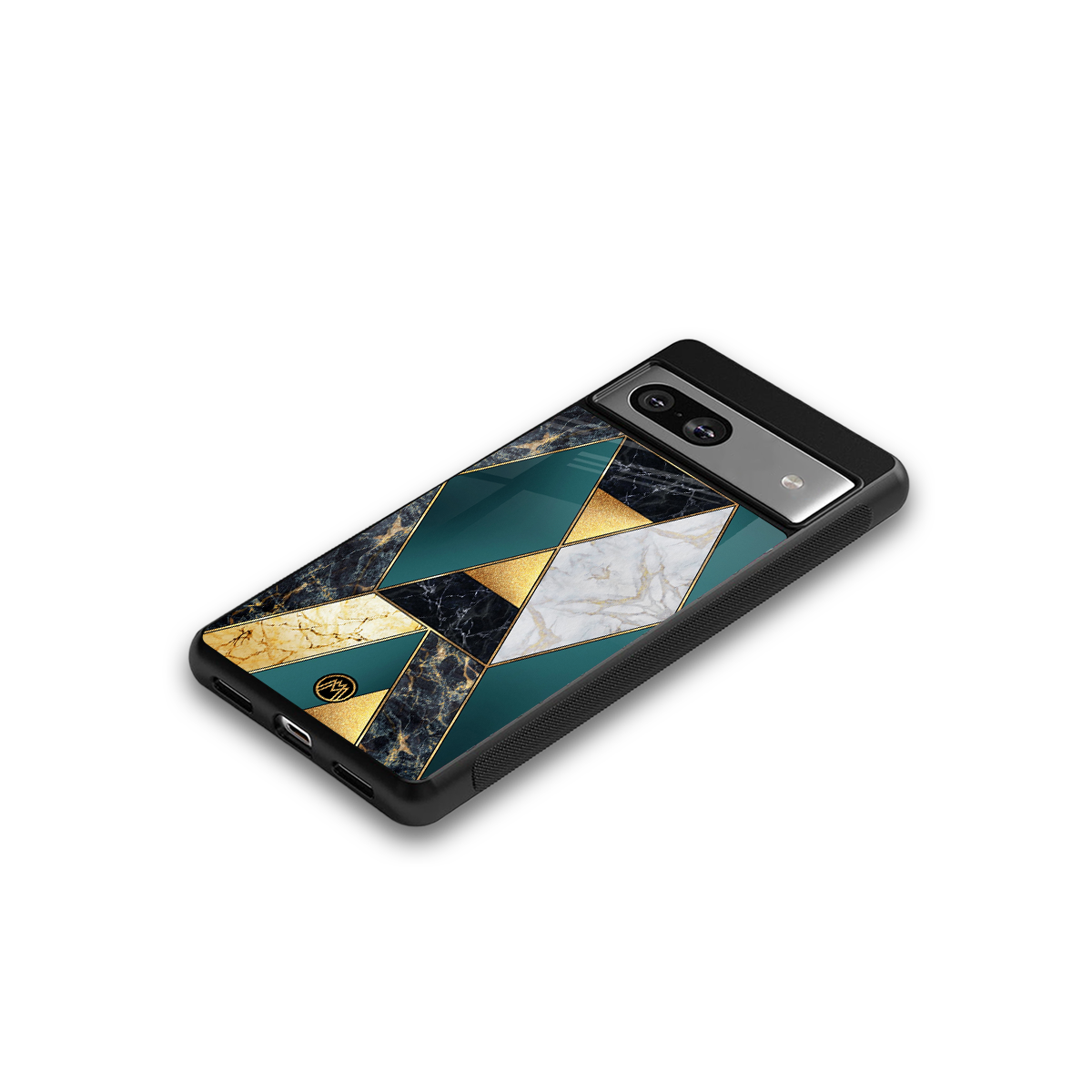 cadmium gold marble back phone cover | glass case for Google Pixel 7