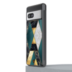 cadmium gold marble back phone cover | glass case for Google Pixel 7