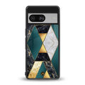 cadmium gold marble back phone cover | glass case for Google Pixel 8
