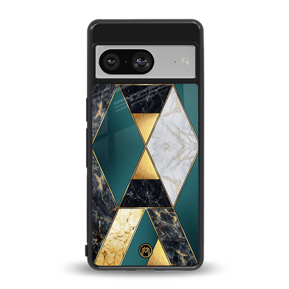 cadmium gold marble back phone cover | glass case for Google Pixel 8