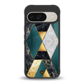cadmium gold marble back phone cover | glass case for google pixel 9