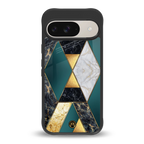 cadmium gold marble back phone cover | glass case for google pixel 9