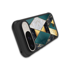 cadmium gold marble back phone cover | glass case for google pixel 9