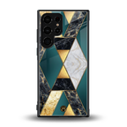 cadmium gold marble back phone cover | glass case for samsung galaxy s23 ultra