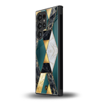cadmium gold marble back phone cover | glass case for samsung galaxy s23 ultra