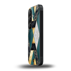 cadmium gold marble back phone cover | glass case for samsung galaxy s25 plus
