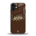 call me back phone cover | glass case for iphone 16 plus