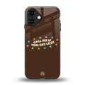 call me back phone cover | glass case for iphone 16