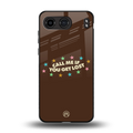 call me back phone cover | glass case for oneplus nord 4