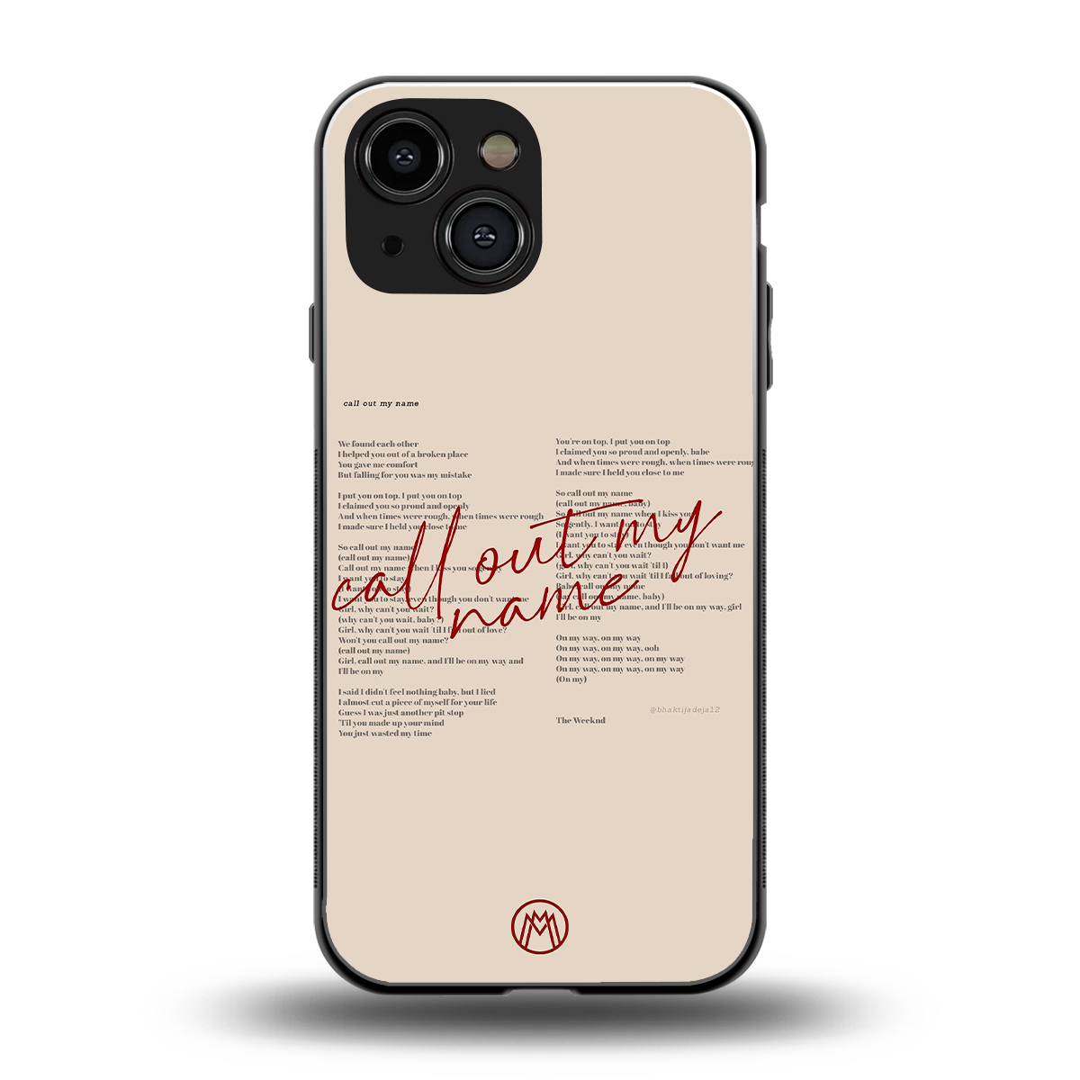 call out my name back phone cover | glass case for iphone 13 mini