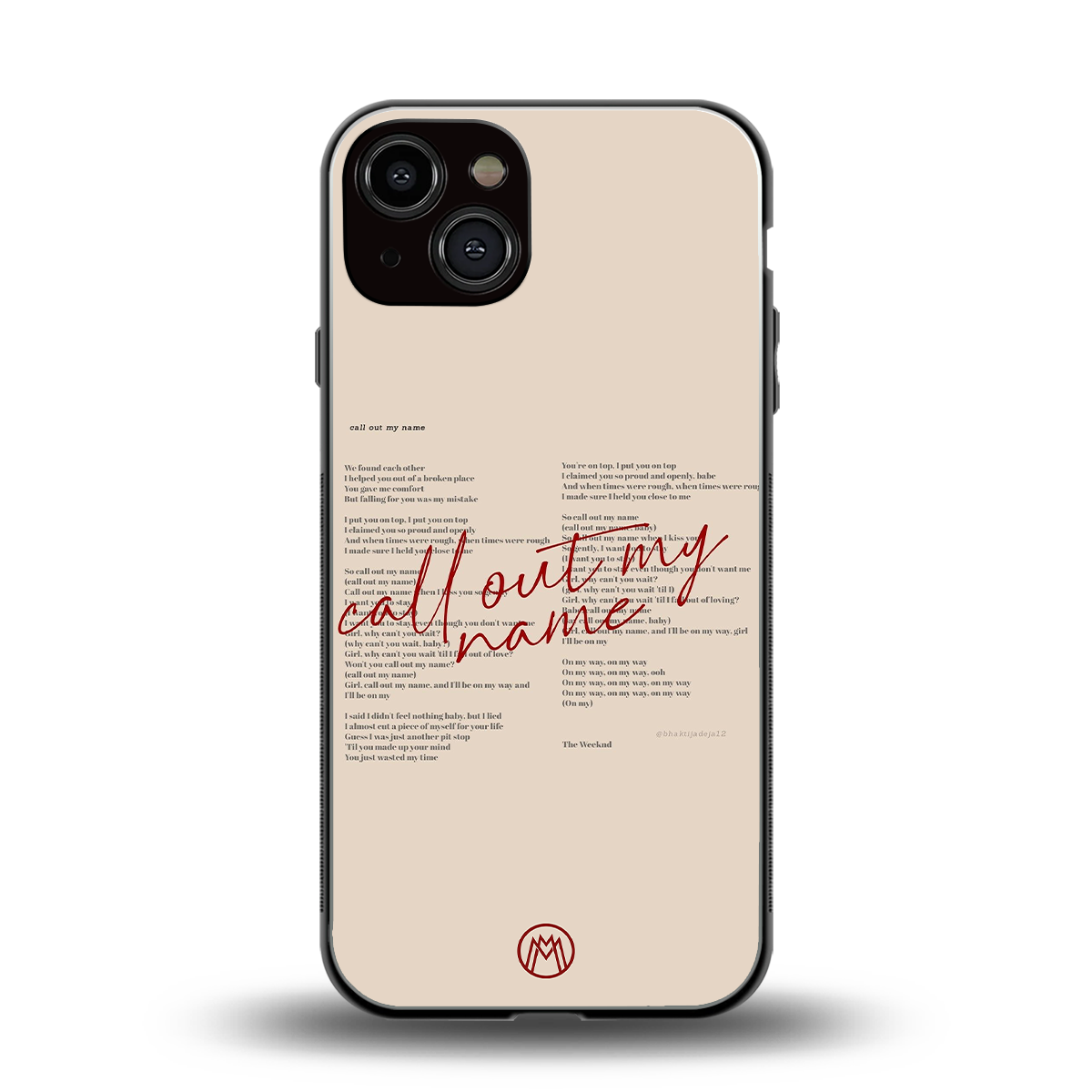 call out my name back phone cover | glass case for iphone 13