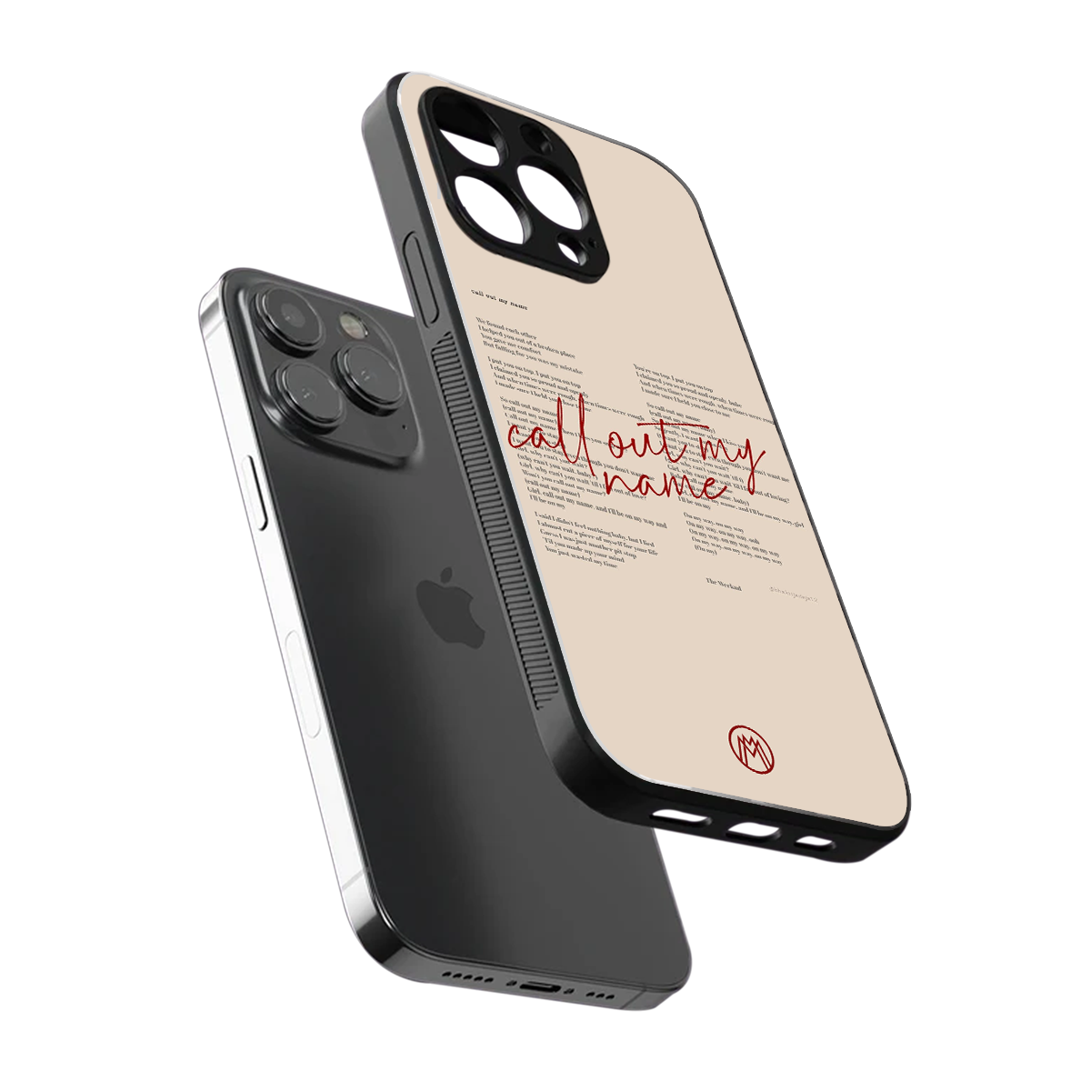call out my name back phone cover | glass case for iphone 15 pro