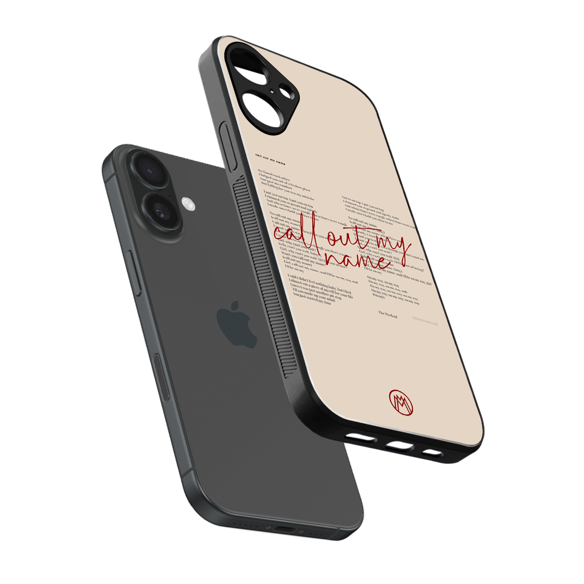 call out my name back phone cover | glass case for iphone 16 plus