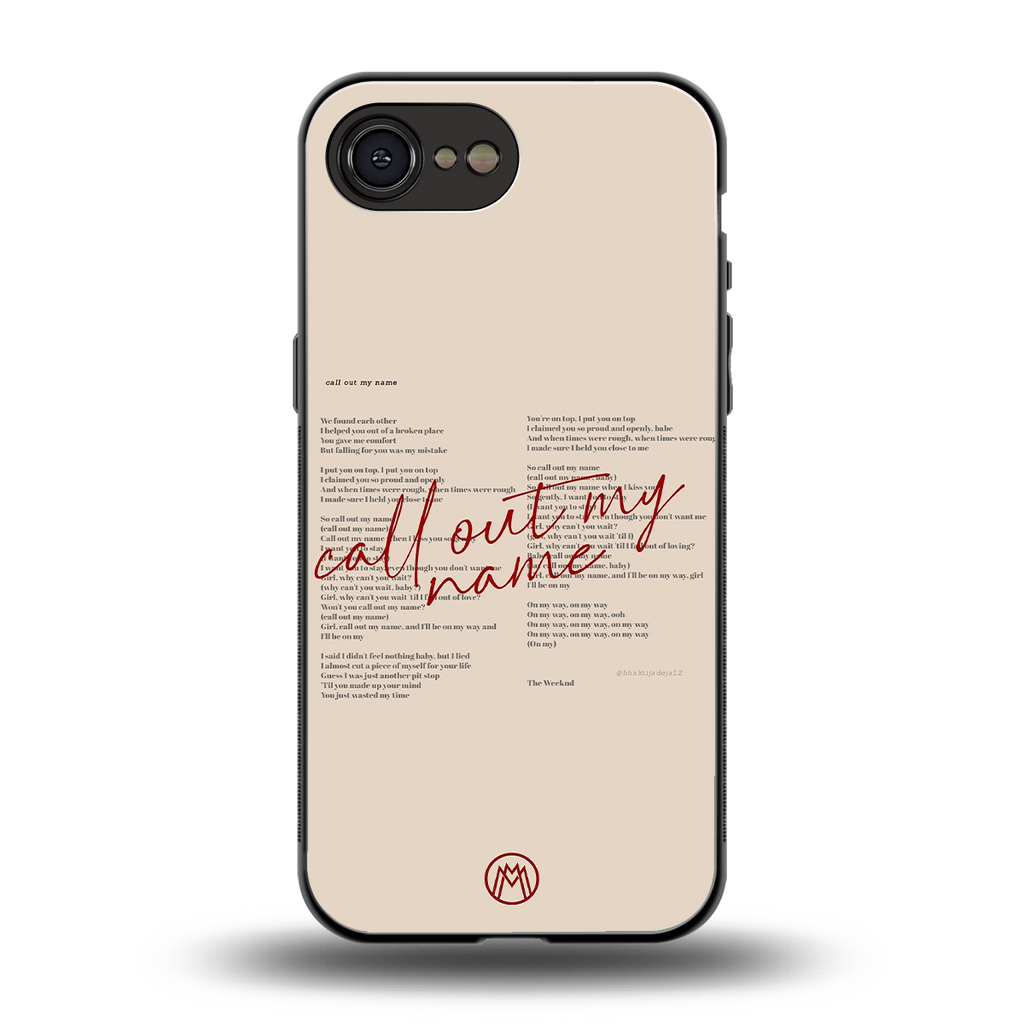 call out my name back phone cover | glass case for iphone 16e