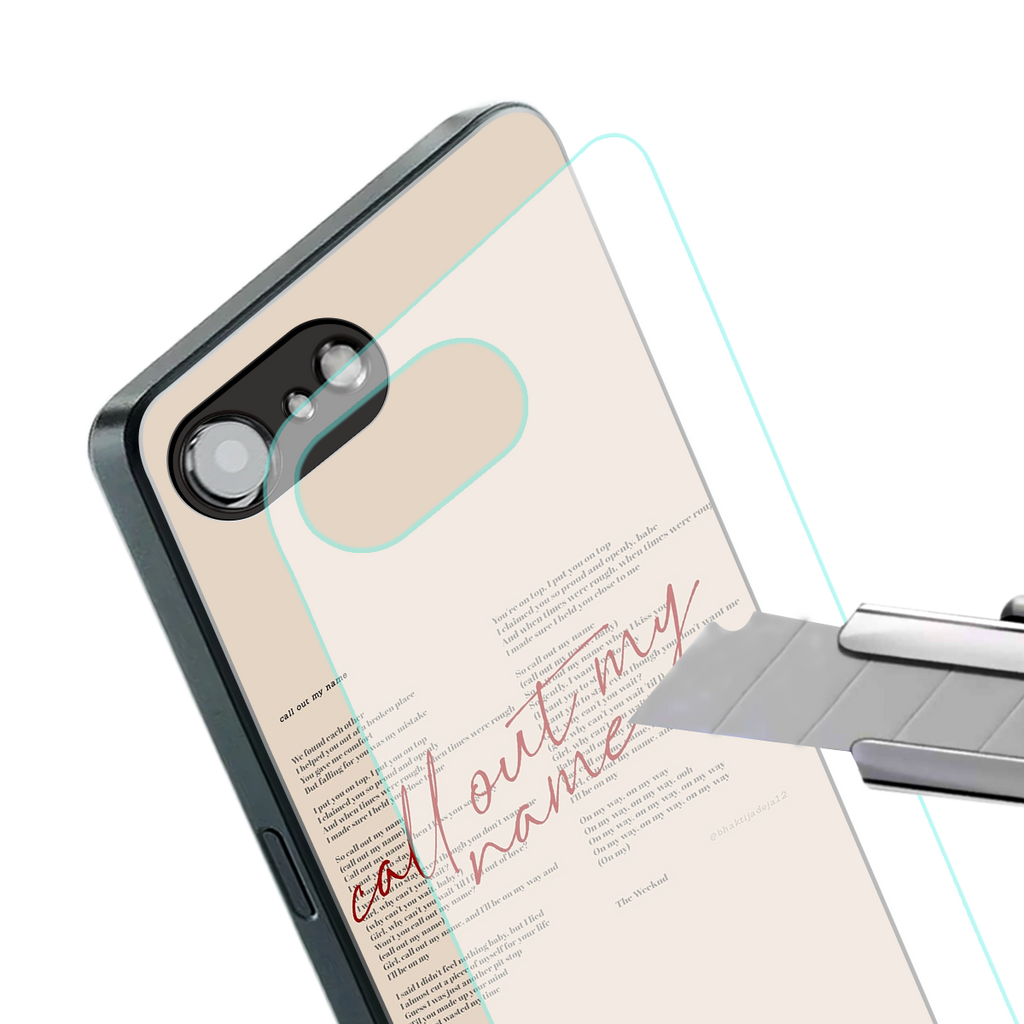 call out my name back phone cover | glass case for iphone 16e