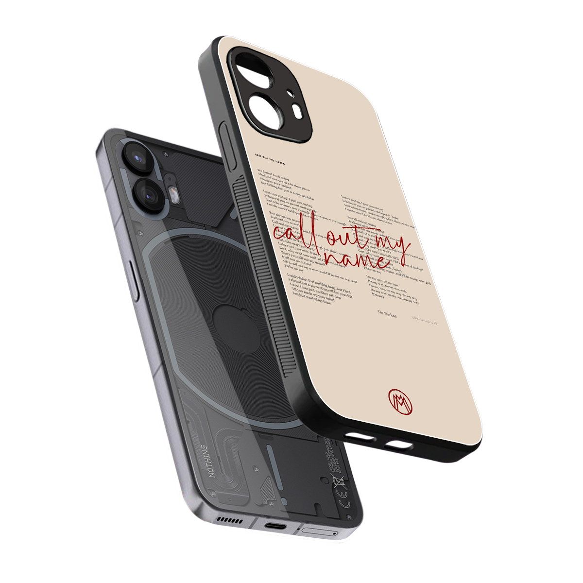 call out my name back phone cover | glass case for nothing phone 2