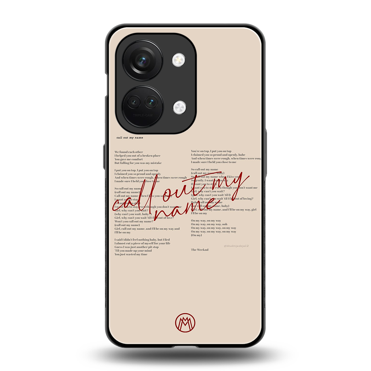 call out my name back phone cover | glass case for oneplus nord 3