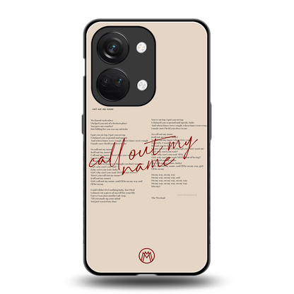 call out my name back phone cover | glass case for oneplus nord 3