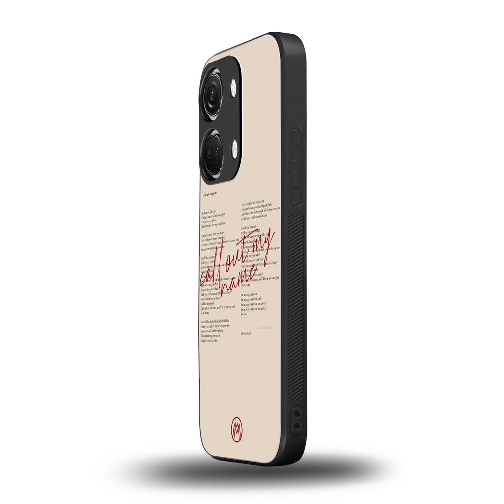 call out my name back phone cover | glass case for oneplus nord 3