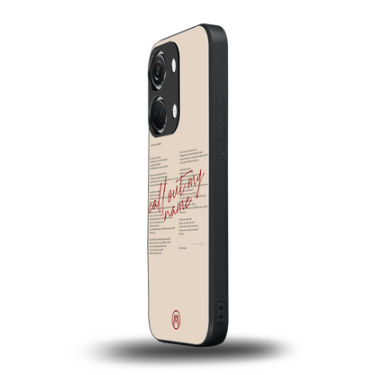 call out my name back phone cover | glass case for oneplus nord 3