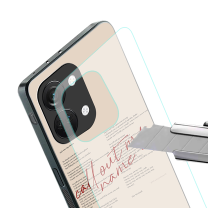 call out my name back phone cover | glass case for oneplus nord 3