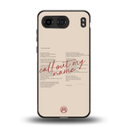 call out my name back phone cover | glass case for oneplus nord 4