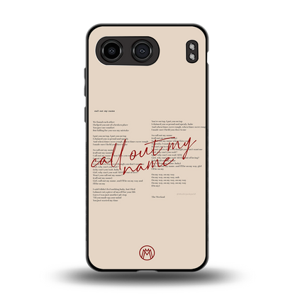 call out my name back phone cover | glass case for oneplus nord 4