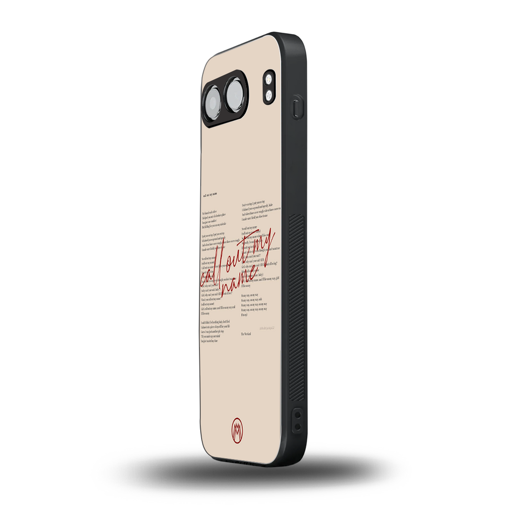 call out my name back phone cover | glass case for oneplus nord 4