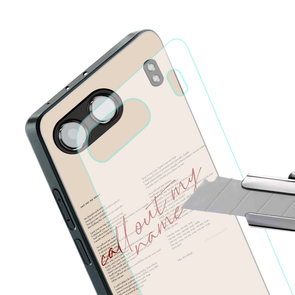 call out my name back phone cover | glass case for oneplus nord 4