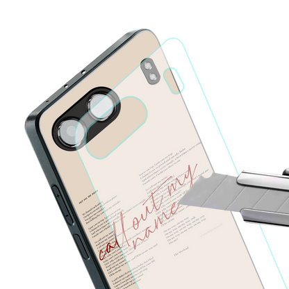 call out my name back phone cover | glass case for oneplus nord 4
