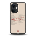 call out my name back phone cover | glass case for oneplus nord ce 3