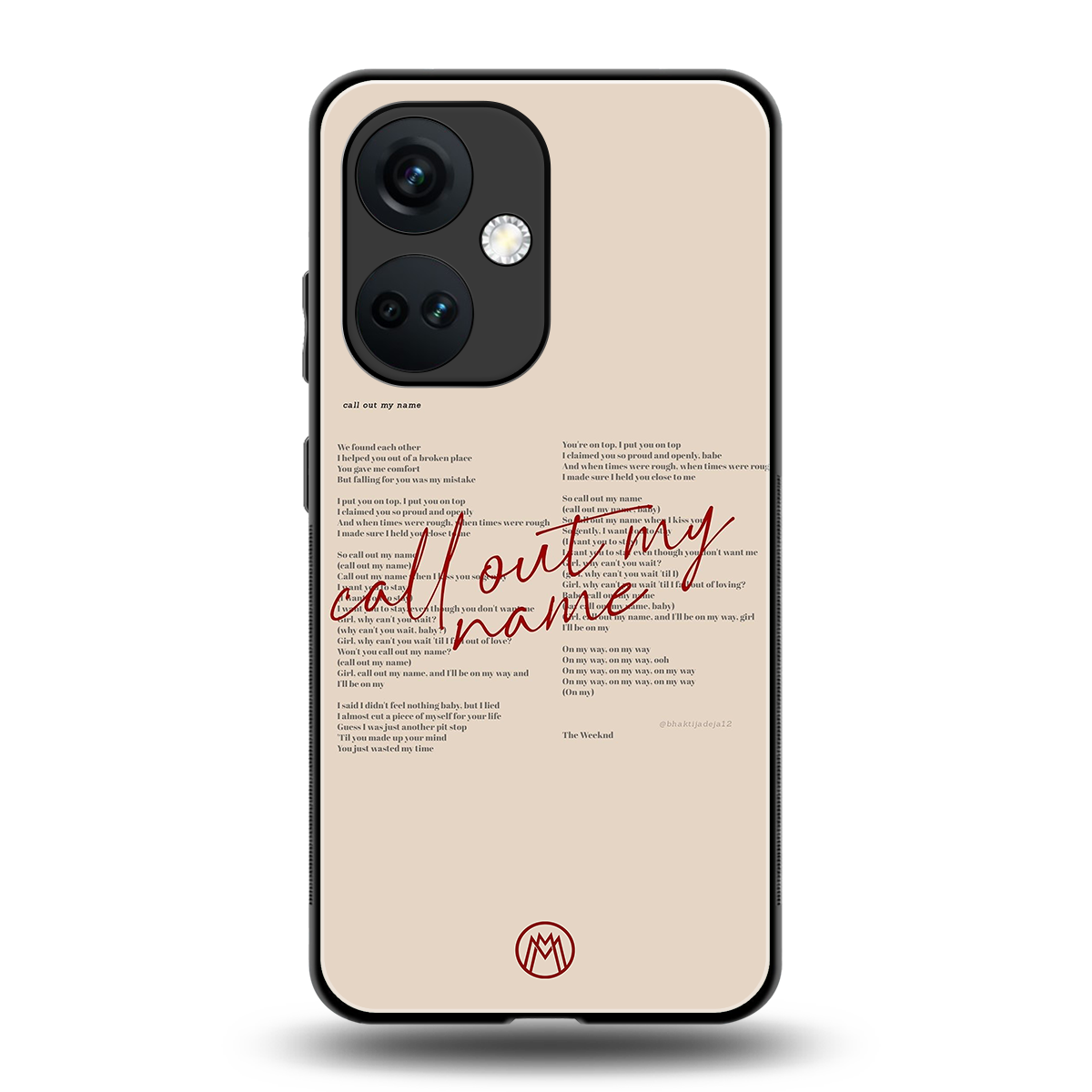 call out my name back phone cover | glass case for oneplus nord ce 3
