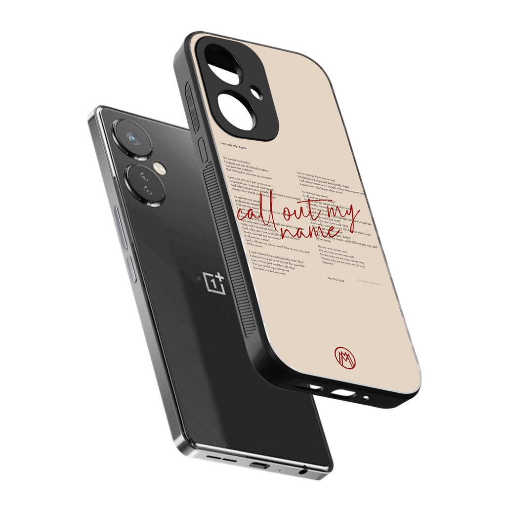 call out my name back phone cover | glass case for oneplus nord ce 3