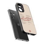call out my name back phone cover | glass case for oneplus nord ce 3