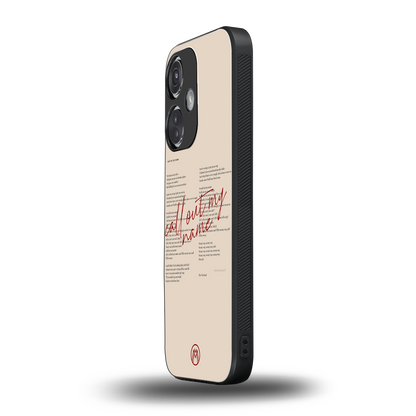 call out my name back phone cover | glass case for oneplus nord ce 3