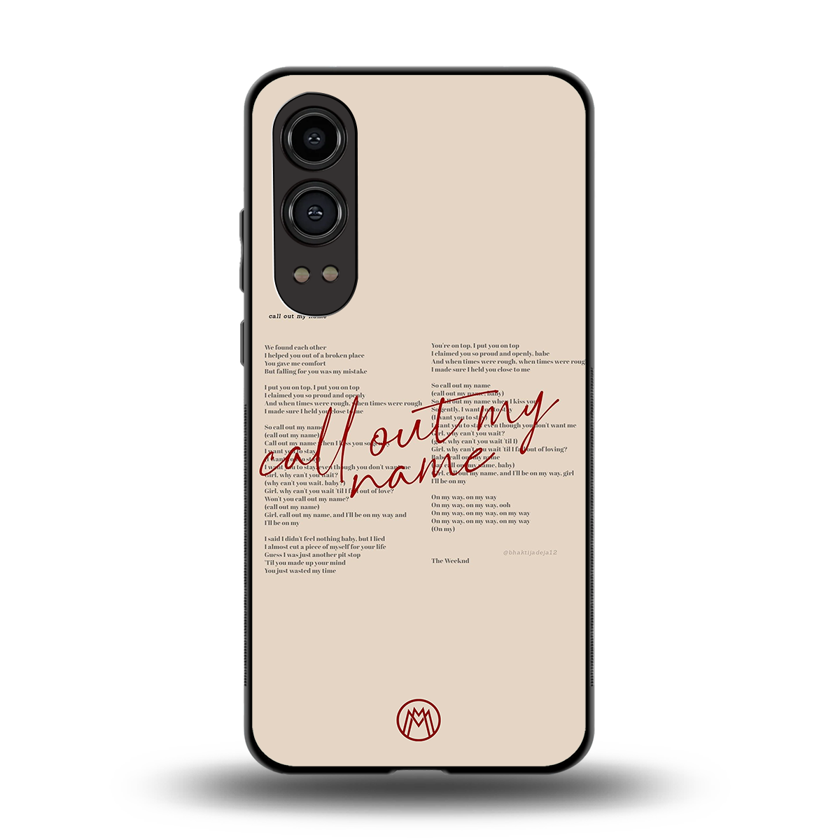 call out my name back phone cover | glass case for oneplus nord ce 4 lite