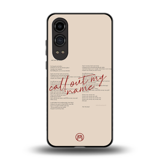 call out my name back phone cover | glass case for oneplus nord ce 4 lite