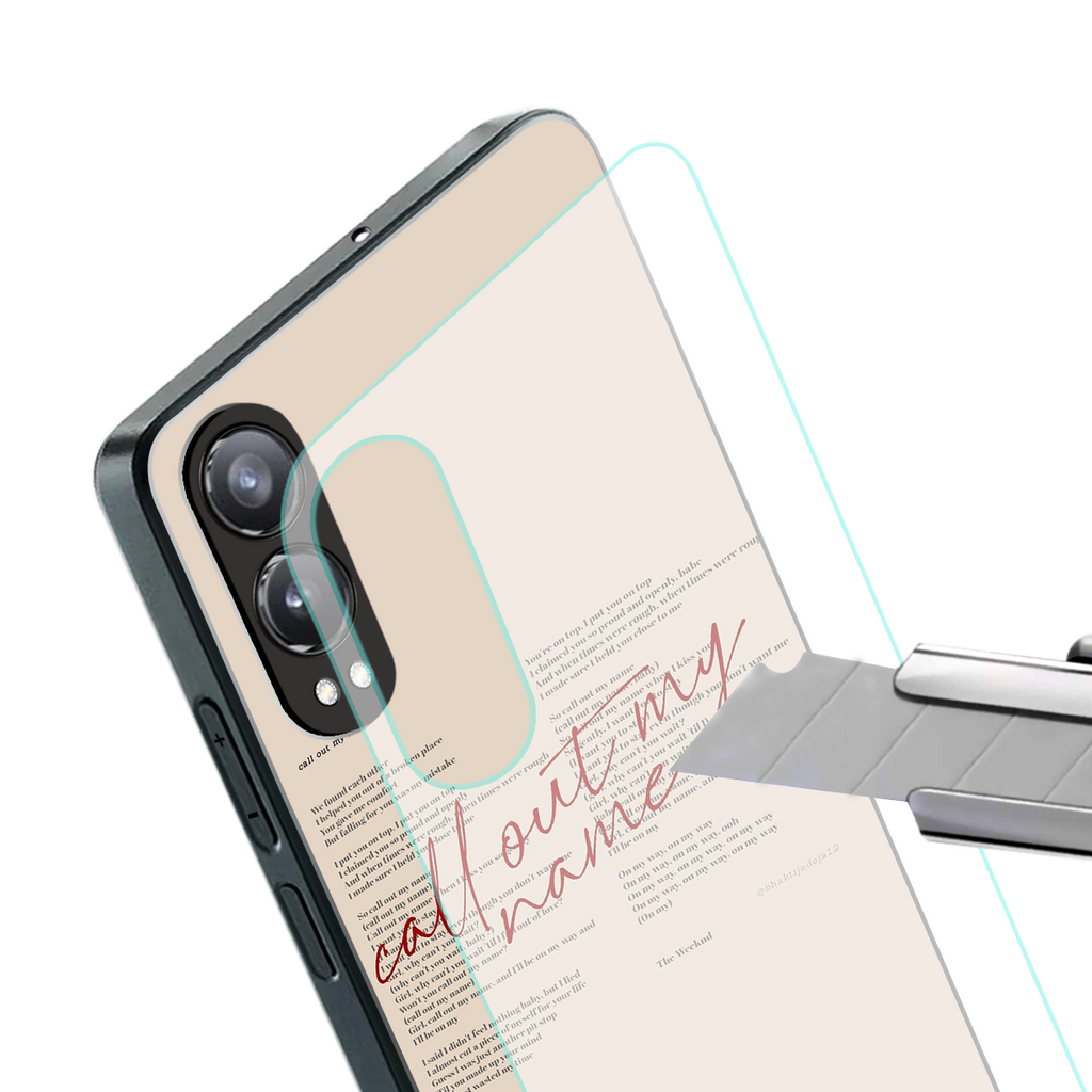 call out my name back phone cover | glass case for oneplus nord ce 4 lite